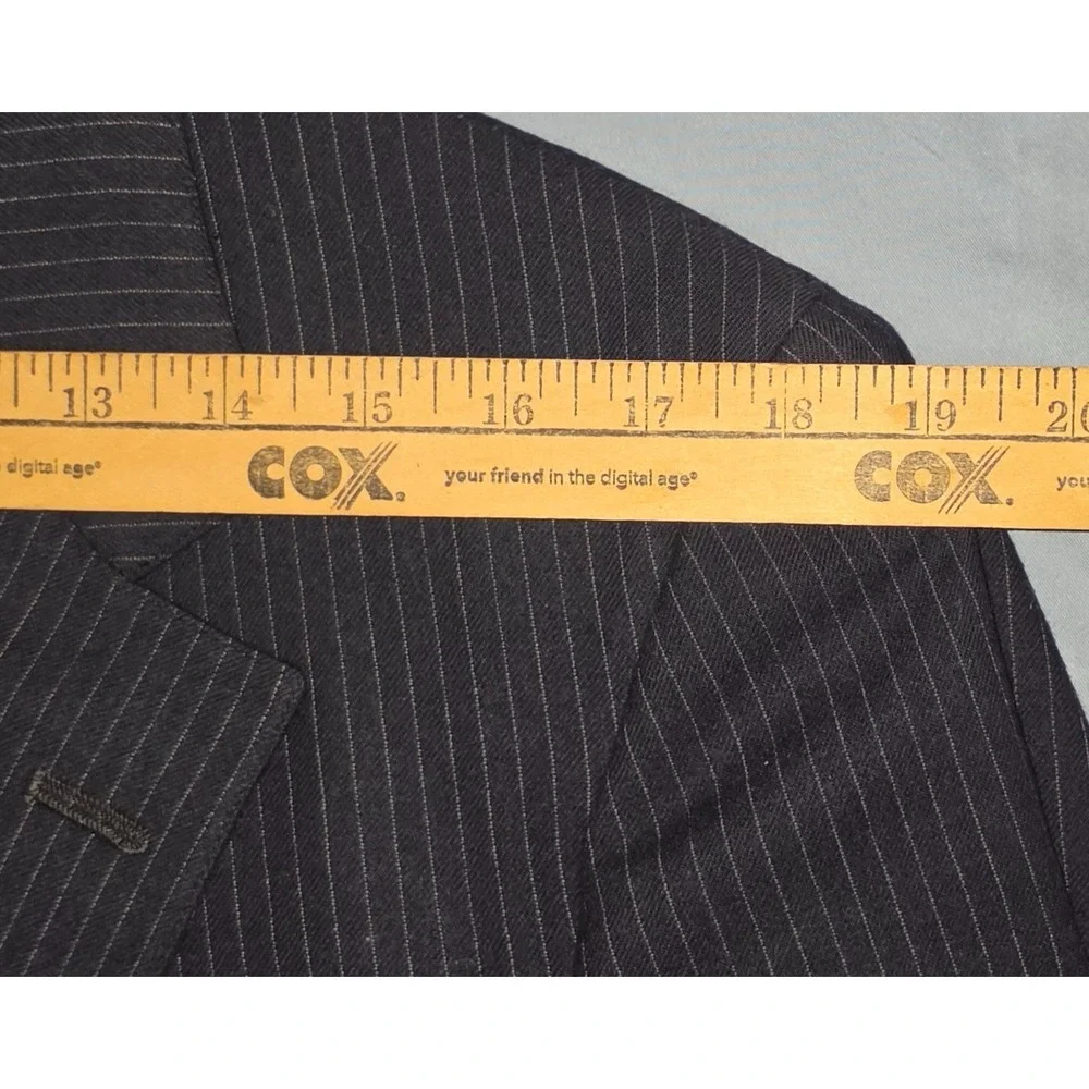 Brooks Brothers Brooksgate Charcoal Pinstripe Wool 3 Button Jacket Suit 41XL